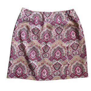 Charter Club Paisley Linen Wrap Skirt Size 12